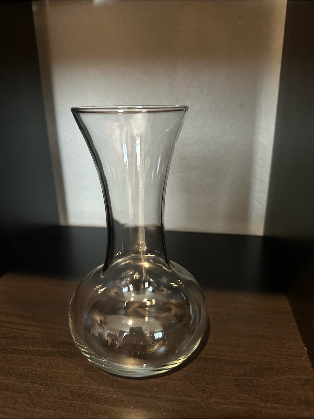 Vtg Carafe Decanter Water Beverage Or Large Vase With Slender Neck Round Bottom